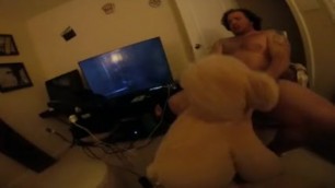 Horny Guy Fucks little Sisters Giant Stuffed Bear