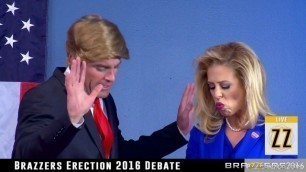 Amazing Blonde Cherie Deville Square Off In A Televised Debate In ZZ Erection 2016 Part 1