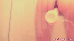 Playing with my new dildo in shower and it feels great - REGISTER TO GET FREE TOKENS AT YOURBONGACAMS&period;COM