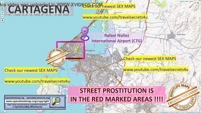 Cartagena, Colombia, Sex Map, Street Prostitution Map, Massage Parlours, Brothels, Whores, Escort, Callgirls, Bordell, Freelance