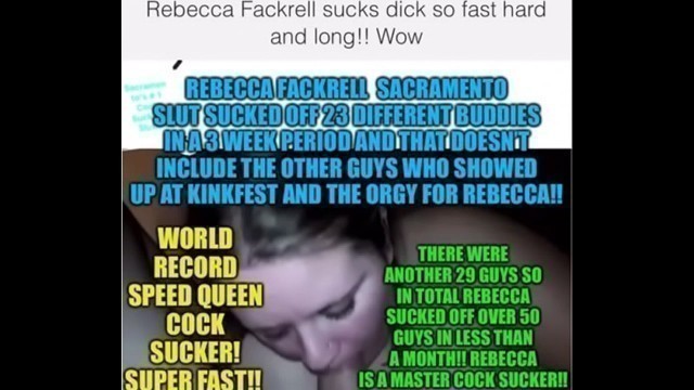 Rebecca Fackrell is fucking and sucking dick FAST TRACK STYLZZ&excl;&excl; Fumed & Orally copulated over 400 guys in 2 months and thought she FAST TRACKIN&excl;&excl; No you FAST WHORING IT&excl;&excl;