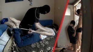 Submissive twink used by a masked guy