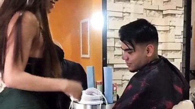 HAIRCUT WITH MY LOVER WITH SEXUAL END