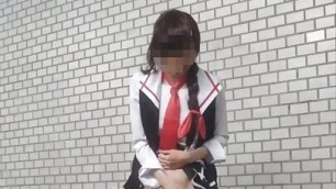 Shigure Japanese Cosplay Public Masturbation