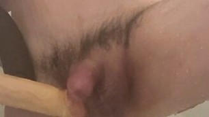 Running show head over my cock and balls