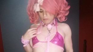 Sissy Hope playing her boipussi with BBC dildo