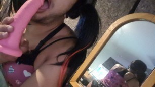 Horny Sissys first time on cam