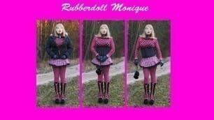 RUBBERDOLL MONIQUE - First walk as a bimbo doll
